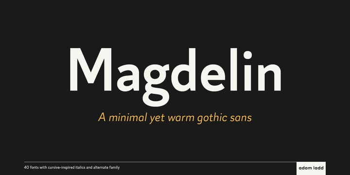 Przykładowa czcionka Magdelin #1